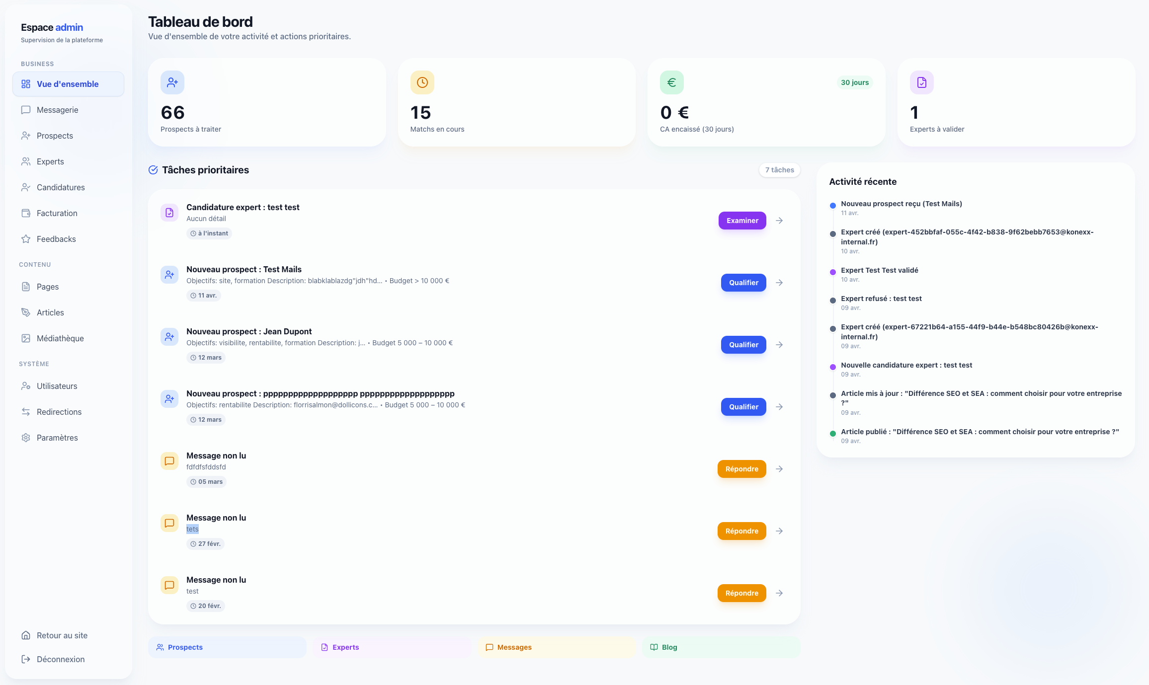 Konexx : Plateforme de mise en relation